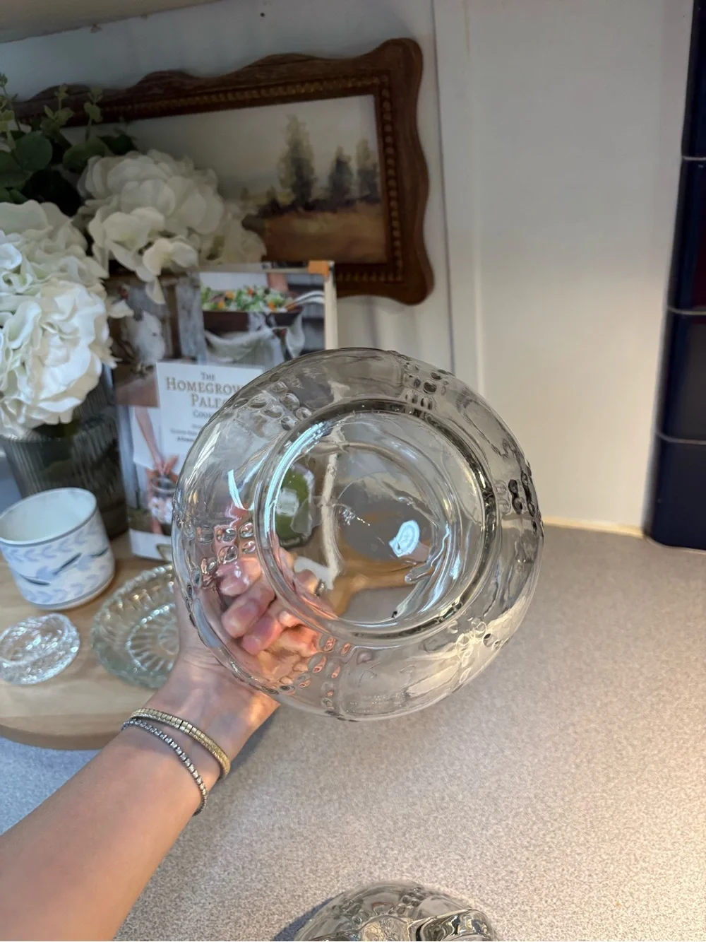 Glass Candy Jar with Decorative Lid